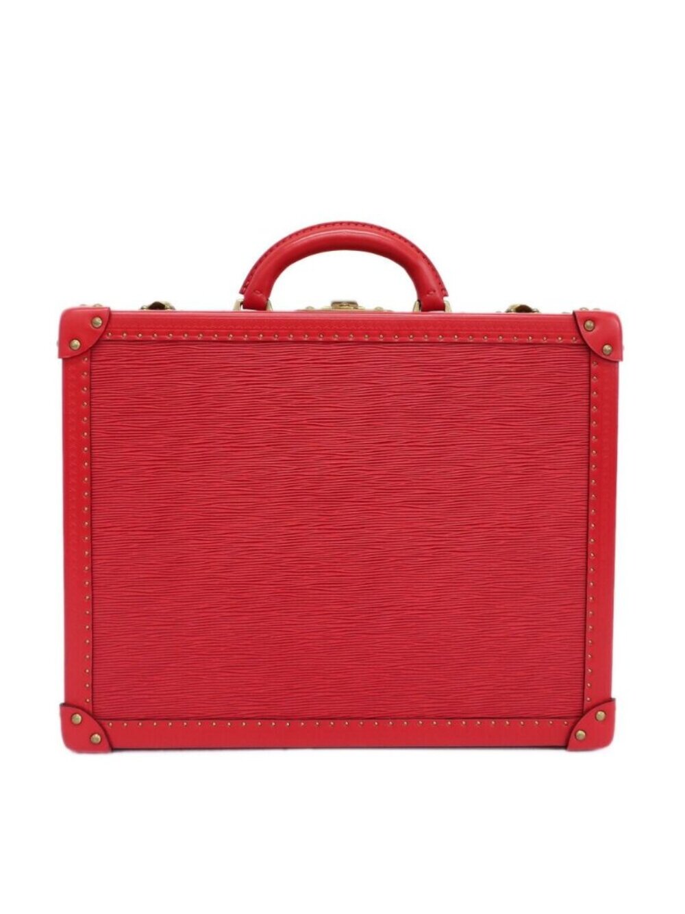 Louis Vuitton Ten Coteville 40 Trunk Case Epi Leather Red Gold Travel - Picture 1 of 10